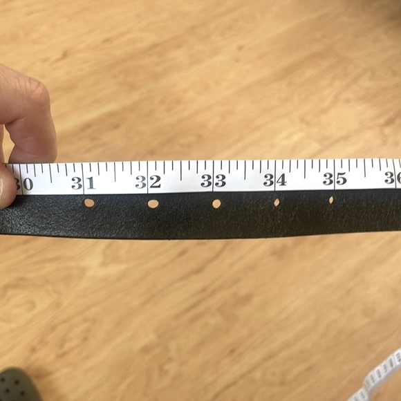 Vintage |Coach| Black Pebbled Leather Belt & Solid Nickel Buckle Men’s Medium - Picture 7 of 7